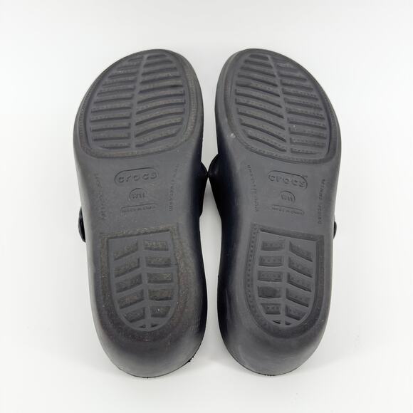 Crocs Patricia Women’s Wedge Sandals Size 11 Black Slide Comfort 1.5” Heel - Picture 9 of 9